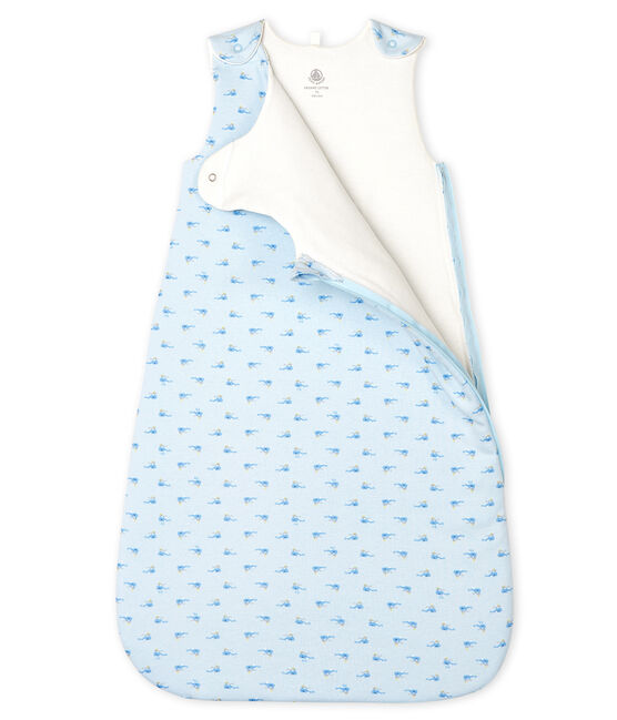 Sacco nanna bebè a costine blu FRAICHEUR/bianco MULTICO