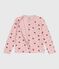 Cardigan in cotone con stampa bambina rosa JOLI/bianco MULTICO