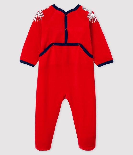 Tutina bebè in ciniglia rosso FROUFROU