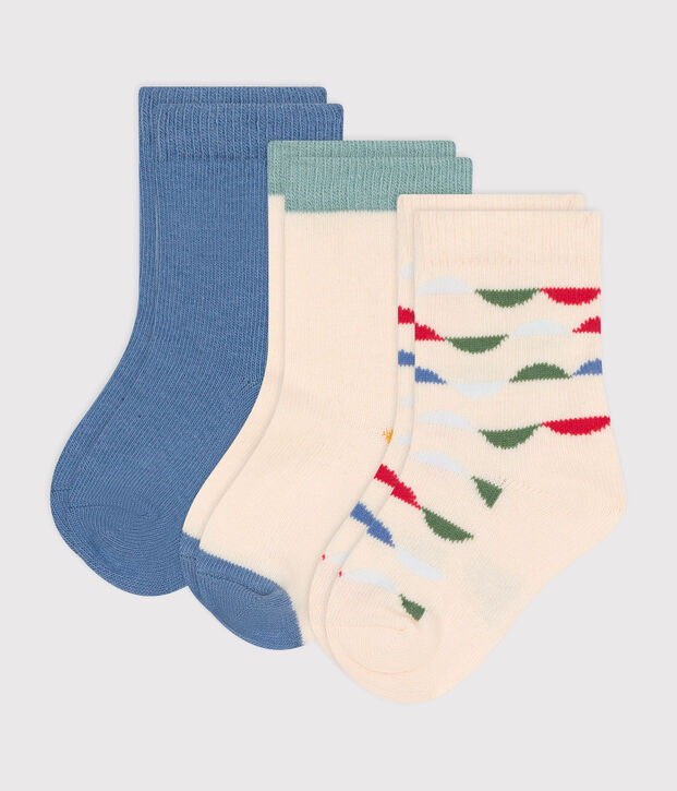 3 paia di calzini in cotone multicolore neonato multicolore