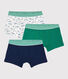 Confezione da 3 boxer bambino fantasia trasporti in cotone