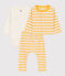 Tutina a righe marinière bebè in cotone giallo AVALANCHE/bianco DAISY