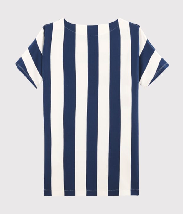 Abito donna blu/bianco