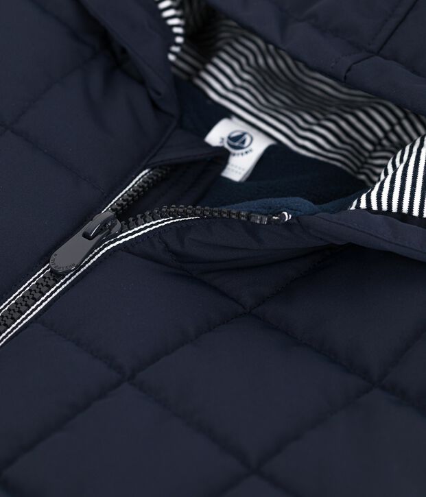 Piumino sottile tinta unita bambina blu