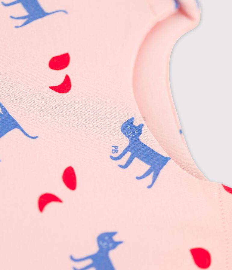 Sacco nanna beb&egrave; stampato in cotone rosa/multicolore