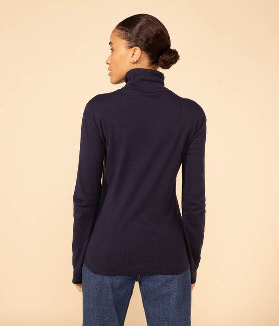 T-shirt dolcevita LE DROIT in cotone Donna blu INCOGNITO