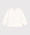 Blusa a maniche lunghe in cotone per neonati bianco MARSHMALLOW