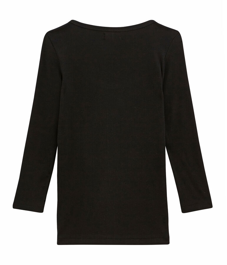 T-shirt maniche 3/4 donna nero