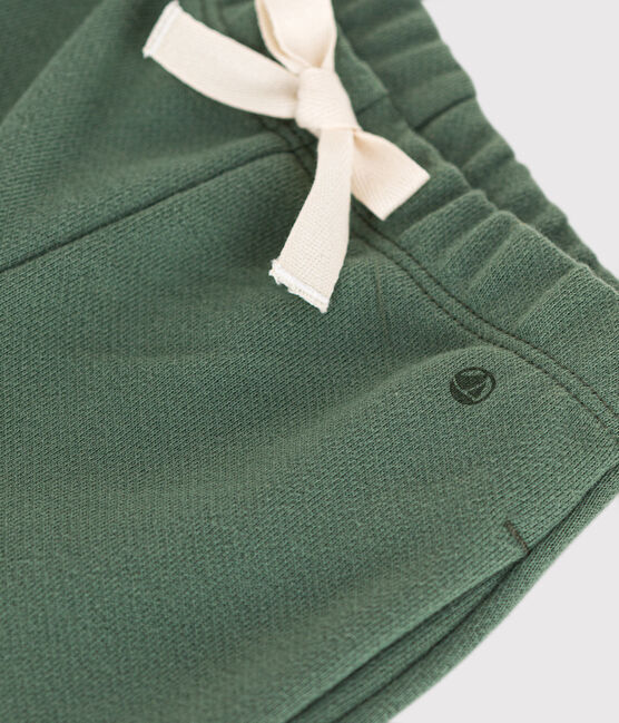 Pantaloni in tessuto felpato per bebè verde CROCO