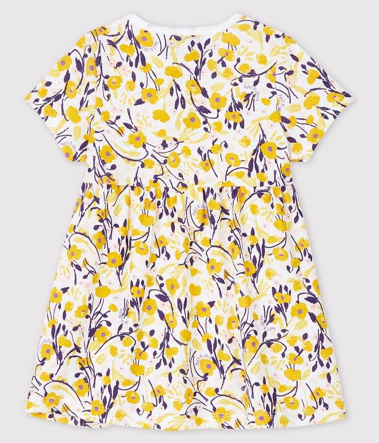 Abito a manica corta beb&egrave; femmina bianco MARSHMALLOW/bianco MULTICO