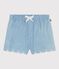 Shorts in chambray ricamato neonata blu BLEU CLAIR