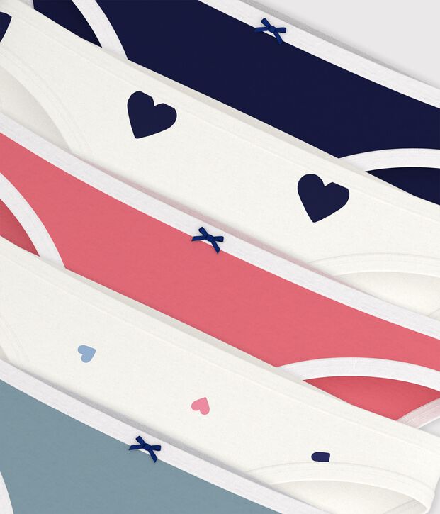 Set di slip in cotone con stampa donna multicolore