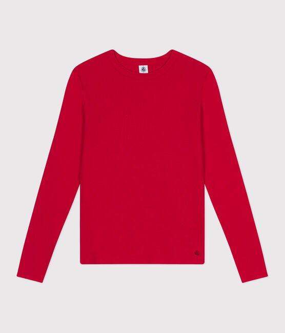 T-shirt L'ICONIQUE girocollo in cotone Donna rosso CORRIDA