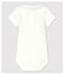 Body con colletto ricamato in cotone bebè maschio bianco MARSHMALLOW