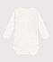 Body incrociati a maniche lunghe in cotone neonato blu MARSHMALLOW/bianco GOMME
