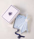 Set regalo con tutina e doudou con balene stampate neonato