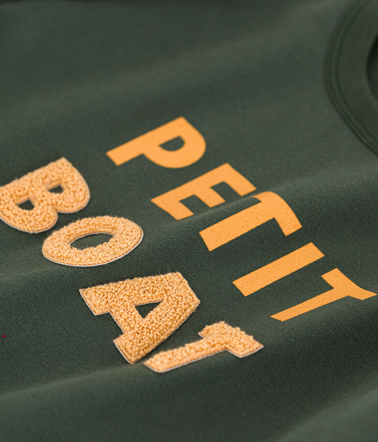 Felpa in molleton stampato bambino unisex verde