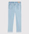 Pantaloni slim in molleton bambina blu DENIM TRES CLAIR NÂ°5