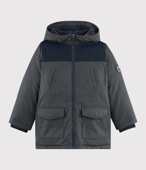 Parka bambino in cotone spalmato grigio CITY CHINE