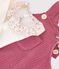 Ensemble salopette et body b&eacute;b&eacute; en coton avec col uni rosa/ecru