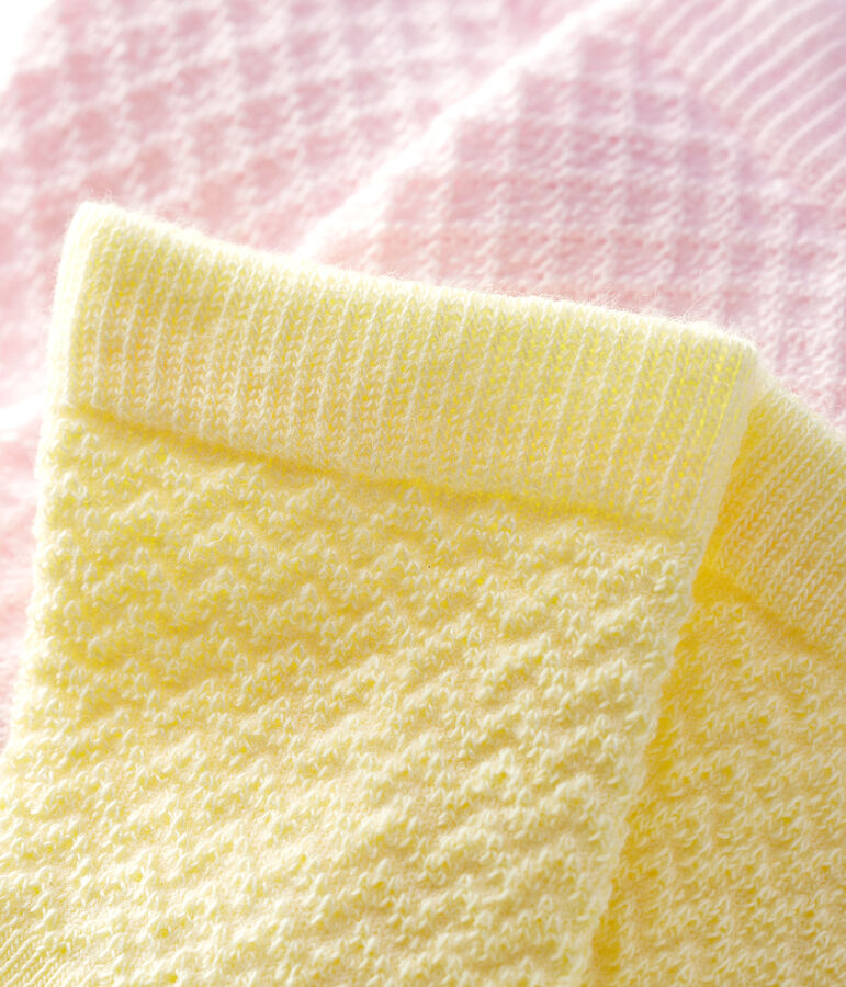 Confezione da 2 paia di calzini in rilievo beb&egrave; femmina/maschio variante 1