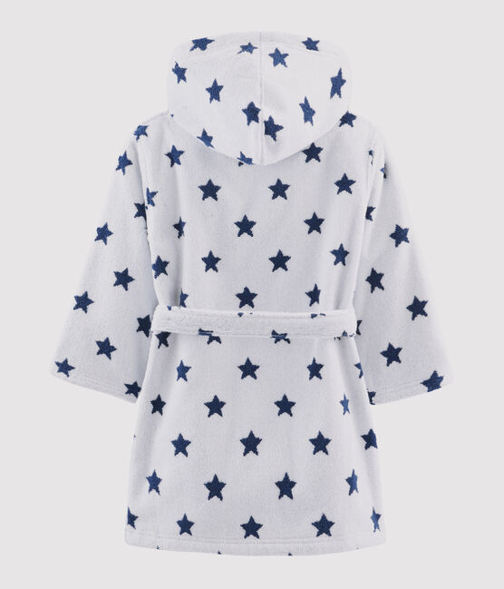 Accappatoio bambino in spugna bianco MARSHMALLOW/blu MEDIEVAL