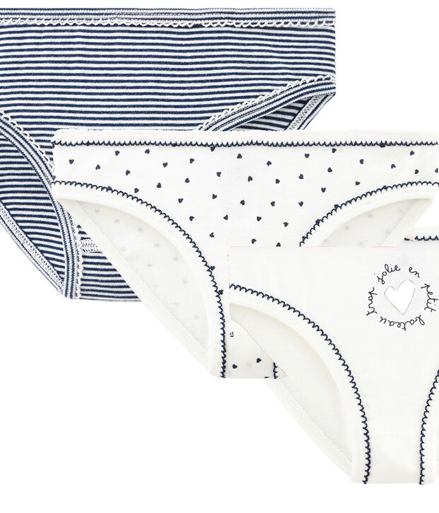 Trio slip bambina multicolore