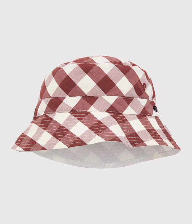 Bob in popeline bambina marrone/ecru