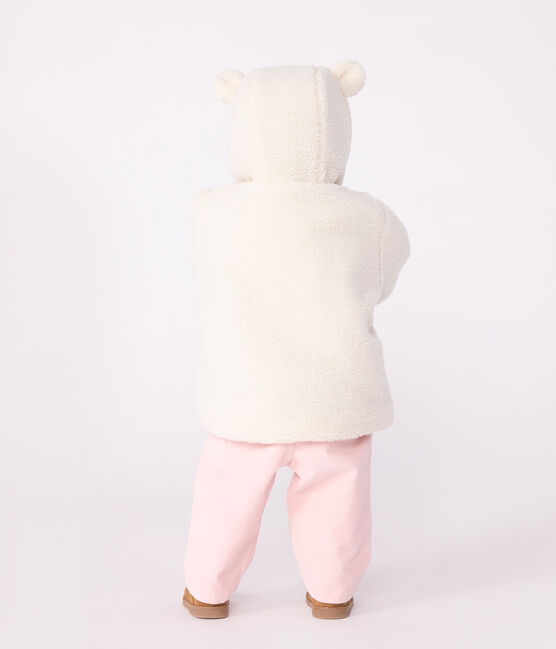 Cappotto con cappuccio imbottito in sherpa neonato ecru MILK