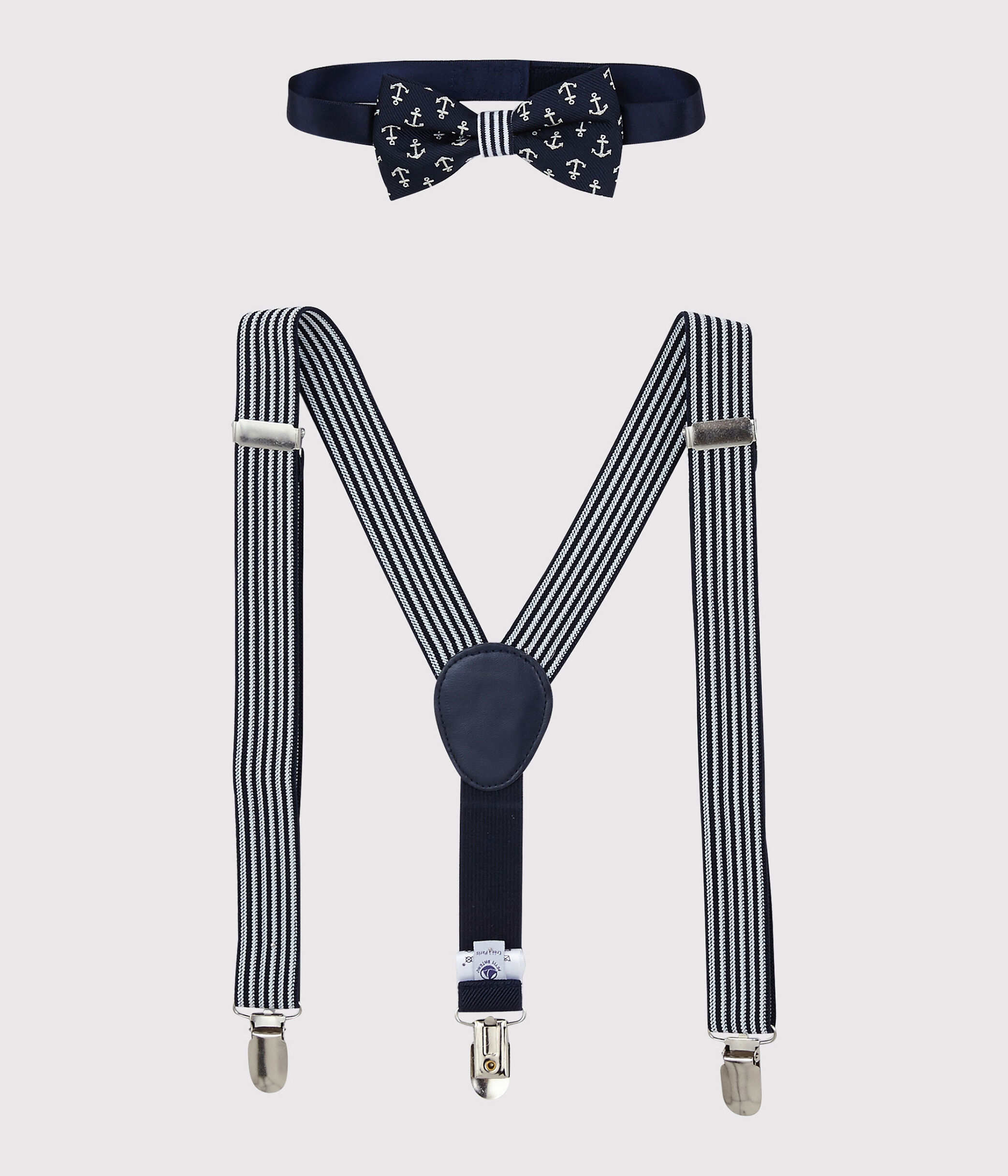 Set bretelle e apillon bambino SMOKING/MARSHMALLOW | Petit Bateau