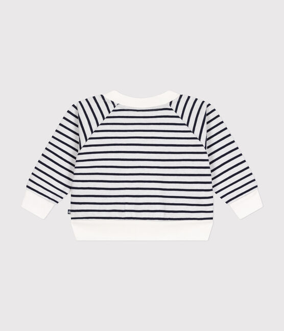 Cardigan in jersey spesso neonato bianco MARSHMALLOW/blu SMOKING