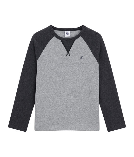 tee-shirtmaniche lunghe per bambino grigio SUBWAY/nero CITY