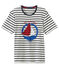 Tee-shirt unisex bianco MARSHMALLOW/blu SMOKING