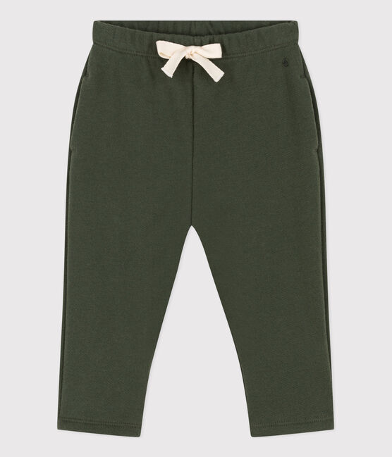 Pantaloni in tessuto felpato per bebè verde AVORIAZ