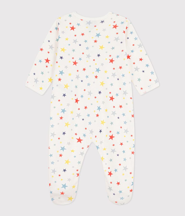 Pigiama in cotone con stelle stampate neonato bianco/multicolore
