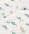 Tutina corta in cotone con dinosauro neonato bianco MARSHMALLOW/bianco MULTICO