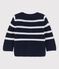 Cardigan bebè in tricot a trecce blu SMOKING/bianco MARSHMALLOW