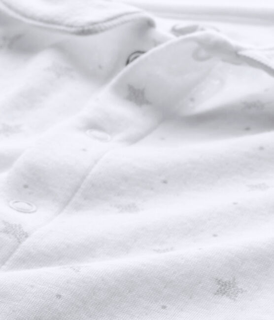 Tutina bebé unisex e cappellino nascita bianco ECUME/marrone SHITAKE