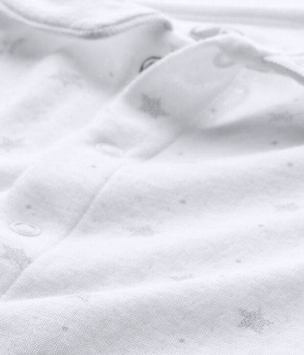 Tutina beb&eacute; unisex e cappellino nascita bianco/marrone