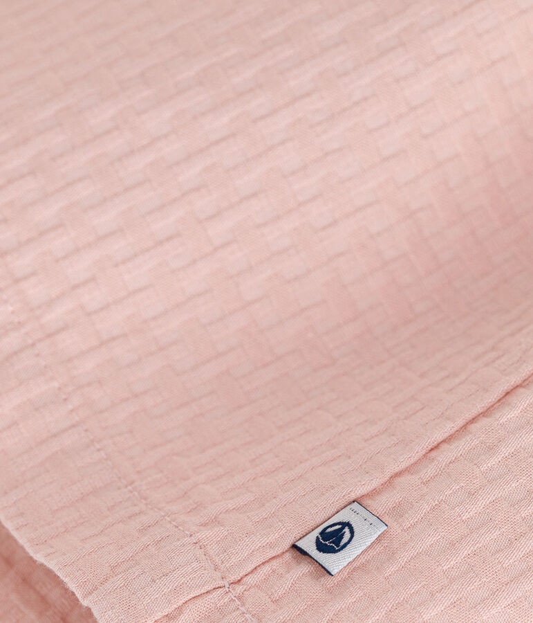 Abito senza maniche beb&egrave; in cotone operato rosa