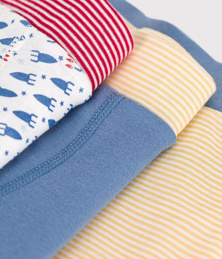 Set di 3 boxer razzi in cotone bambino multicolore