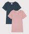 Confezione da 2 t-shirt a maniche corte bambina in cotone variante 1
