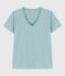 T-shirt LE DROIT in cotone con scollo a V Donna verde BOB