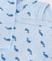 Body incrociati a maniche lunghe in cotone neonato blu TOUDOU/ ALASKA