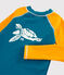 T-shirt anti-uv riciclata bambino blu MYKONOS/giallo TEHONI