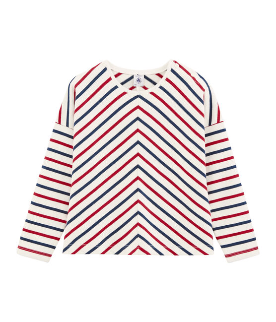 Marinière bambina bianco MARSHMALLOW/bianco MULTICO