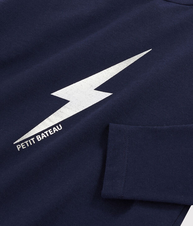 T-shirt serigrafata bambino blu