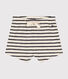 Shorts bebè in jersey fiammato tinta unita