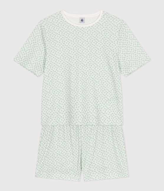 Pigiama corto in cotone a fiori donna MARSHMALLOW/ PAUL