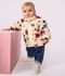 Cappotto imbottito in sherpa con stampa a fiori neonato ecru/multicolore